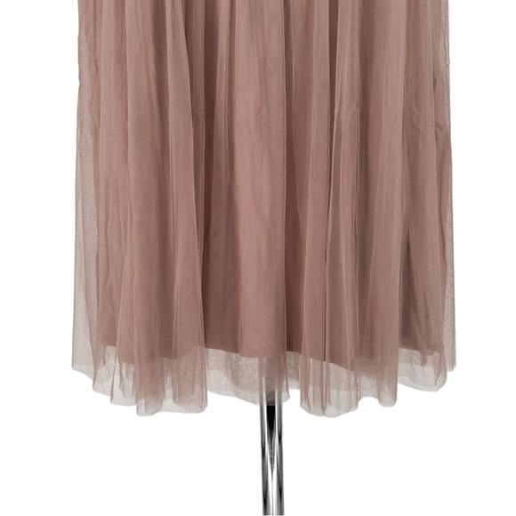Garnet Hill Tan Blush Tulle Ballerina Midi Skirt size XL - Picture 3 of 10